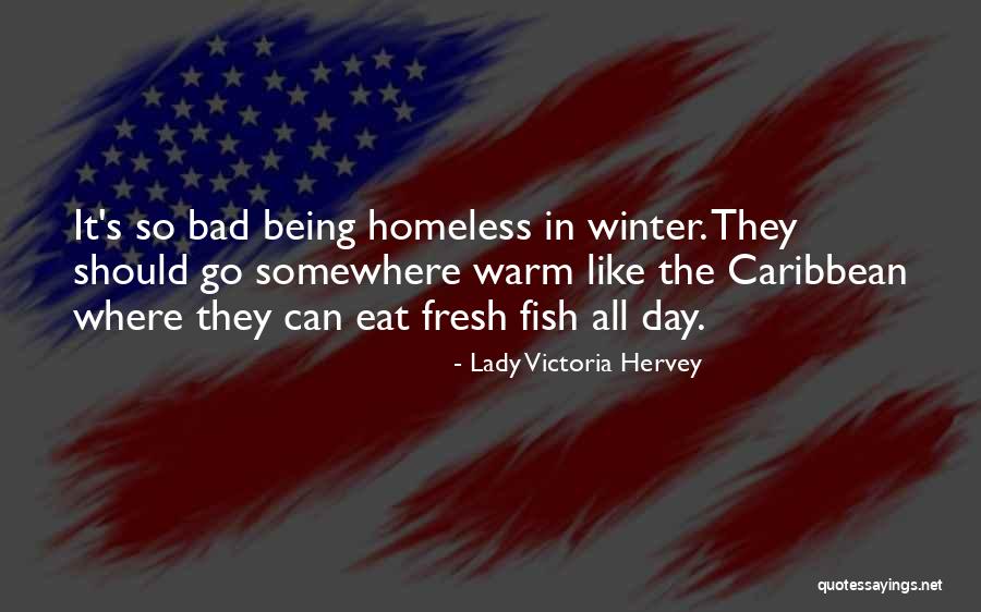 Not Being Homeless Quotes By Lady Victoria Hervey