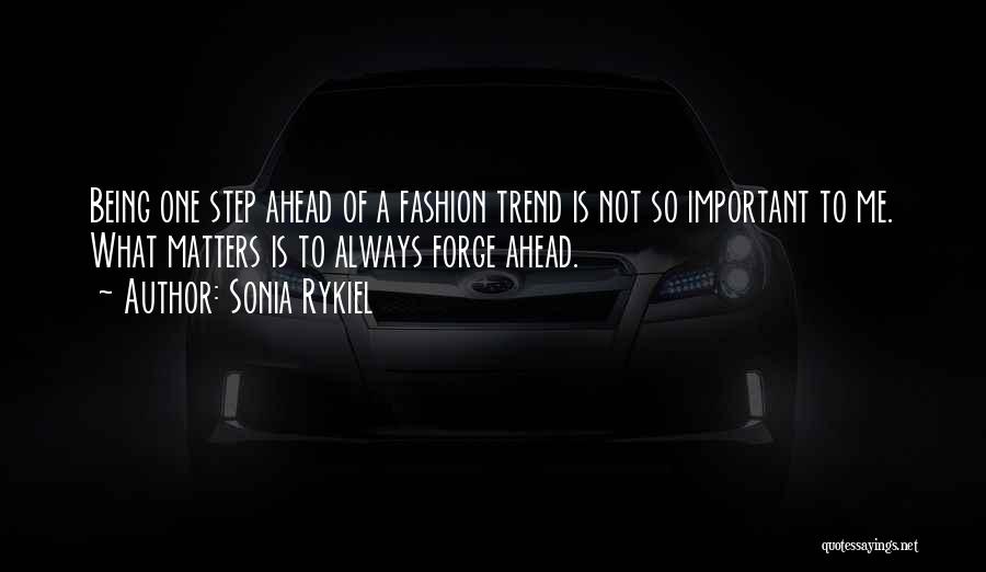 Not Being Important Quotes By Sonia Rykiel