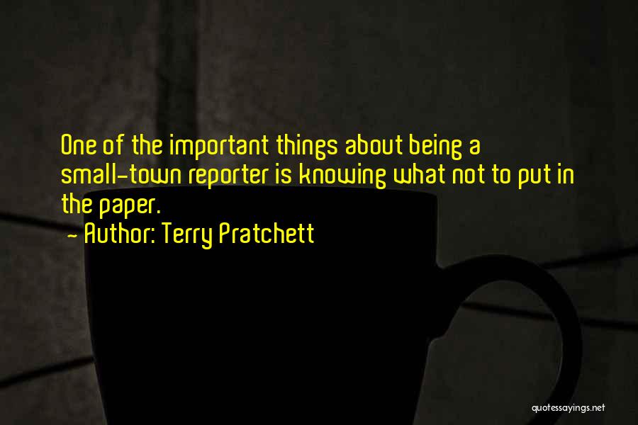Not Being Important Quotes By Terry Pratchett