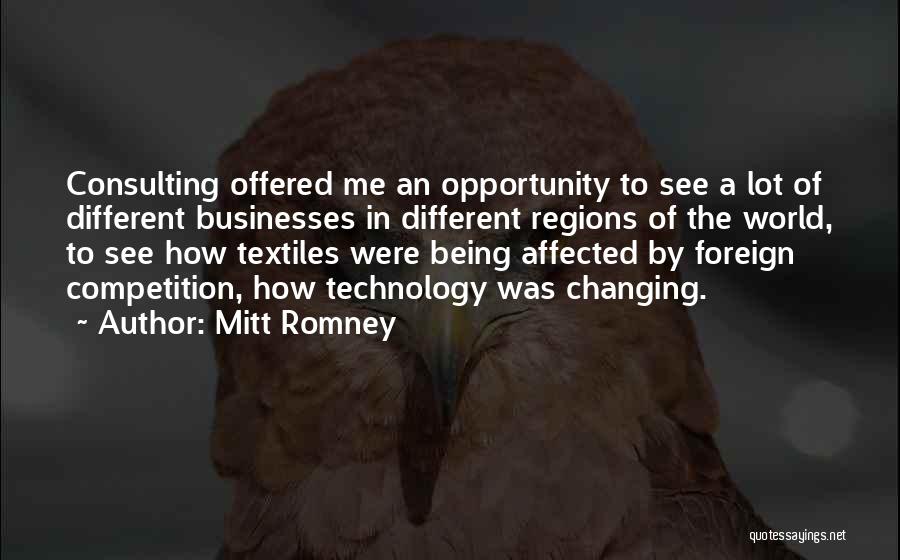 Not Being In Competition With Others Quotes By Mitt Romney