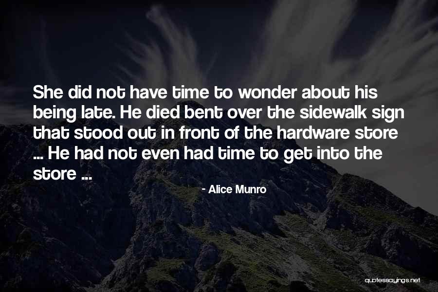 Not Being Late Quotes By Alice Munro Not Being Late Quotes By Alice Munro