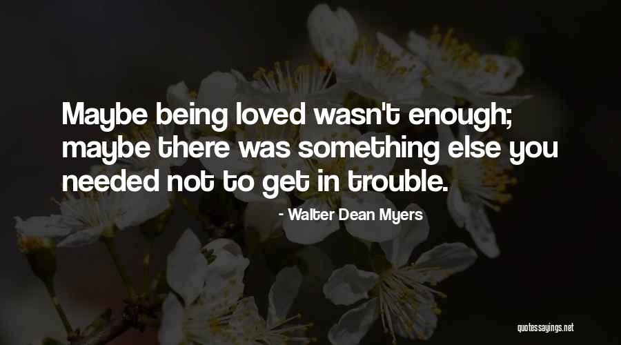 Not Being Loved Enough Quotes By Walter Dean Myers