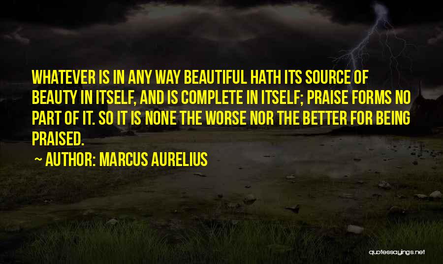 Not Being Praised Quotes By Marcus Aurelius