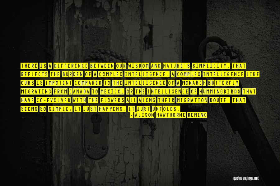 Not Being Satisfied Sexually Quotes By Alison Hawthorne Deming