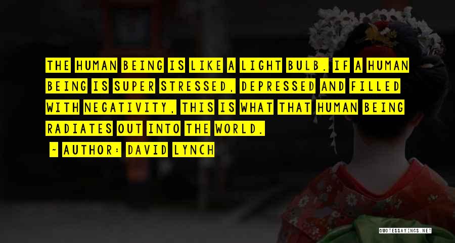 Not Being Stressed Out Quotes By David Lynch