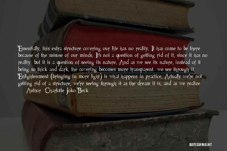 Not Being Transparent Quotes By Charlotte Joko Beck