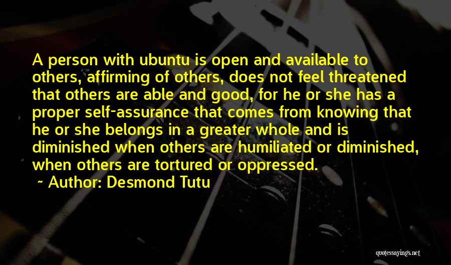 Not Belonging Quotes By Desmond Tutu
