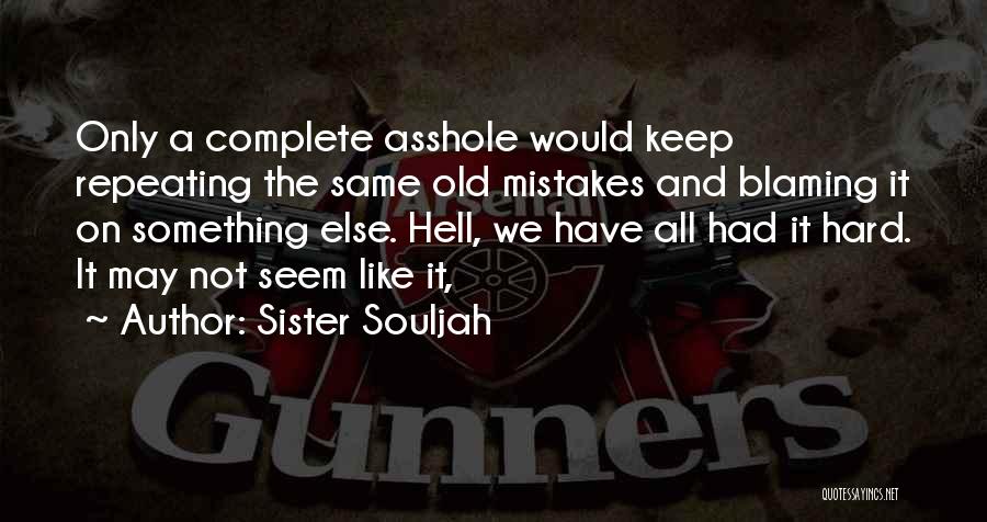 Not Blaming Others For Your Mistakes Quotes By Sister Souljah