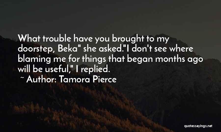 Not Blaming Others Quotes By Tamora Pierce