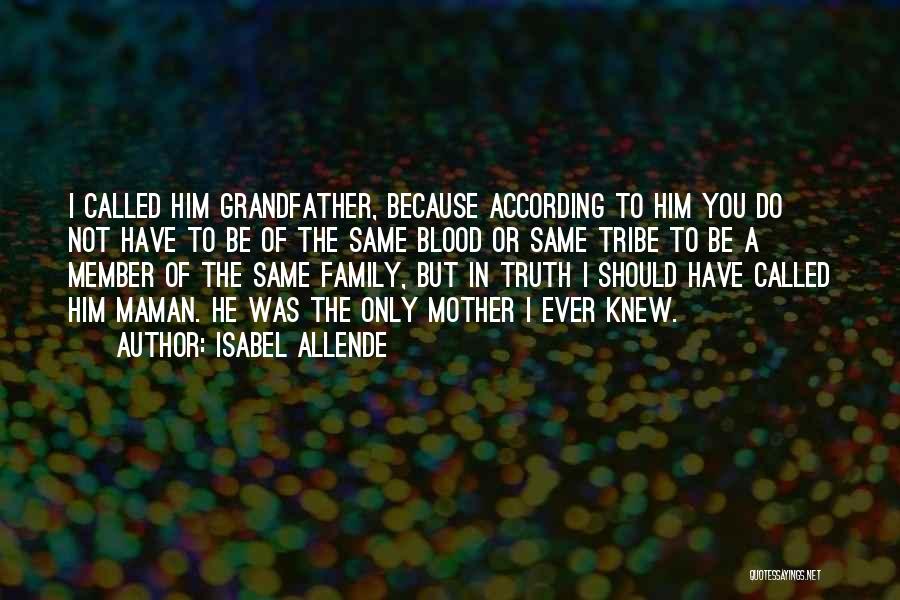 Not Blood But Family Quotes By Isabel Allende