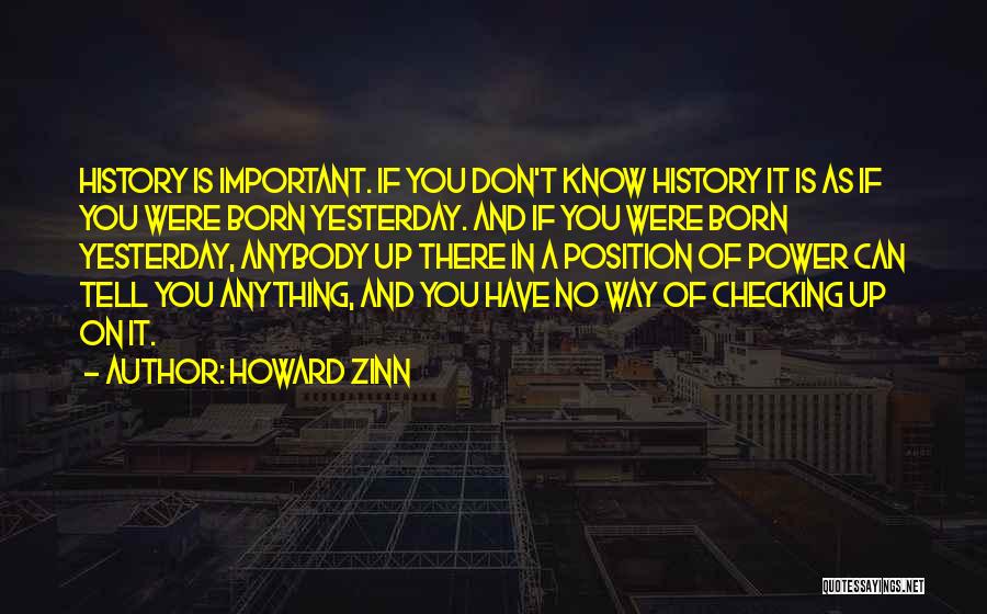 Not Born Yesterday Quotes By Howard Zinn
