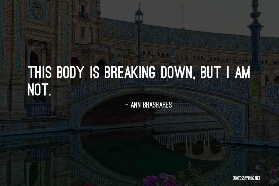 Not Breaking Down Quotes By Ann Brashares