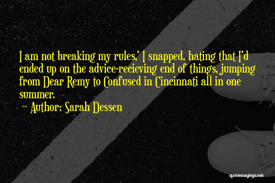 Not Breaking Up Quotes By Sarah Dessen