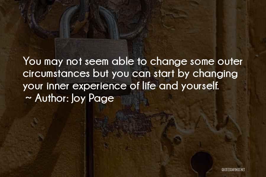 Not Changing Yourself Quotes By Joy Page