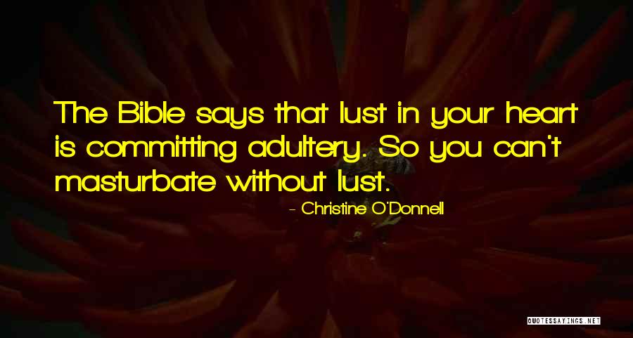 Not Committing Adultery Quotes By Christine O'Donnell