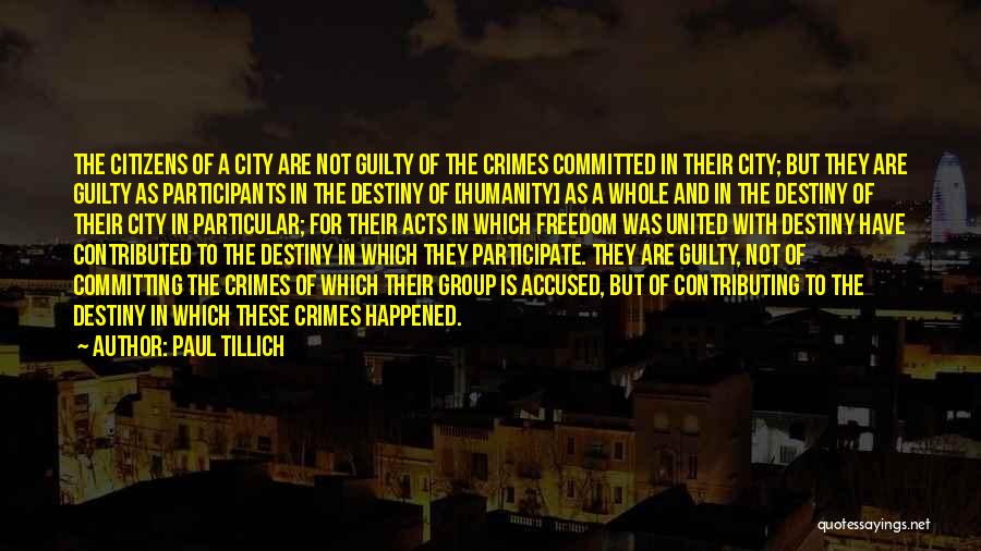 Not Committing Quotes By Paul Tillich