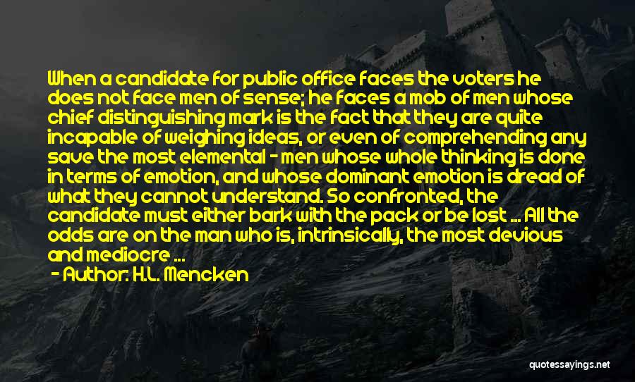 Not Comprehending Quotes By H.L. Mencken