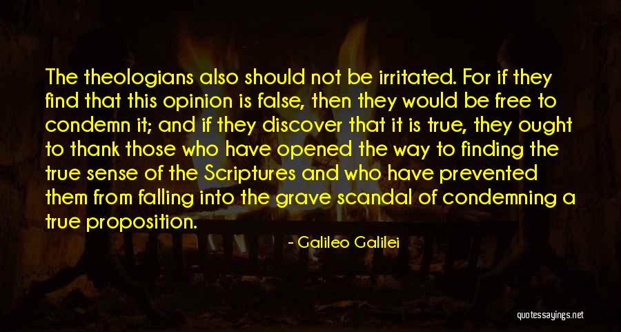 Not Condemning Quotes By Galileo Galilei