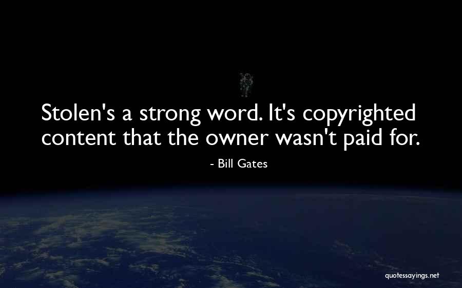 Not Copyrighted Quotes By Bill Gates