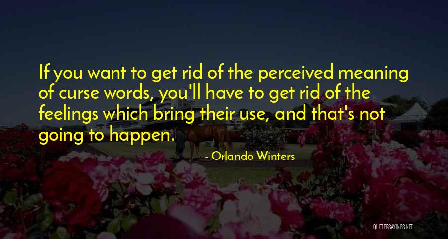 Not Cursing Quotes By Orlando Winters