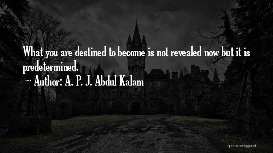 Not Destined Quotes By A. P. J. Abdul Kalam