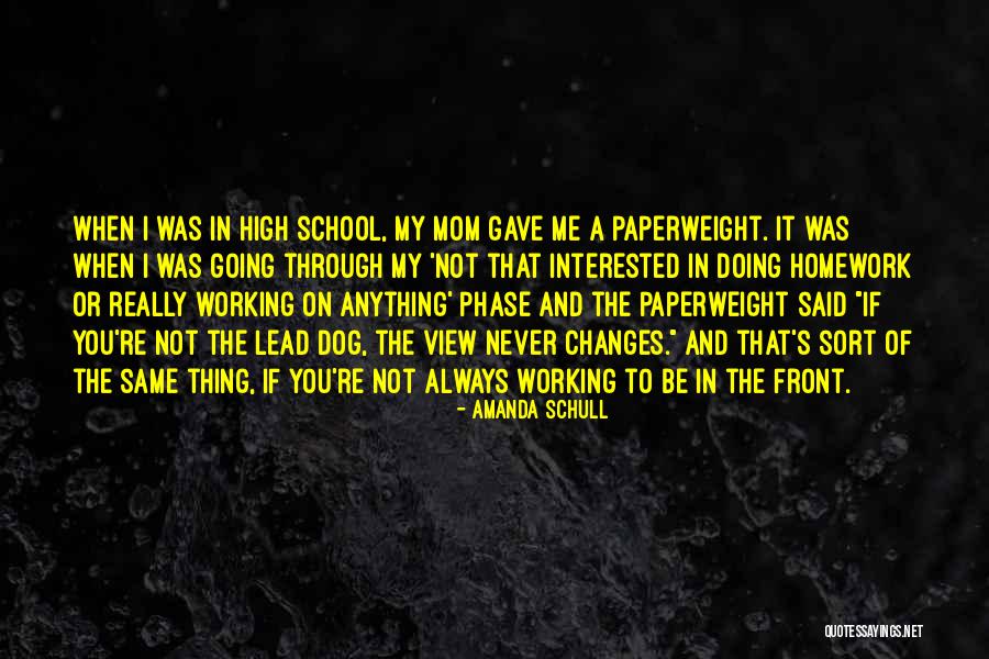 Not Doing Homework Quotes By Amanda Schull