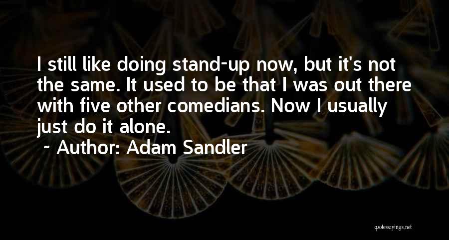 Not Doing It Alone Quotes By Adam Sandler