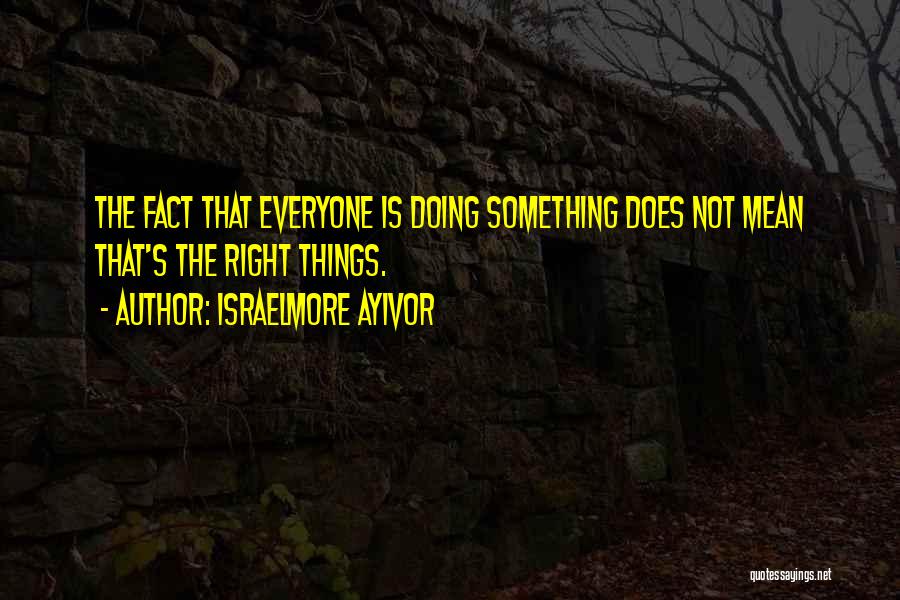 Not Doing Things Alone Quotes By Israelmore Ayivor