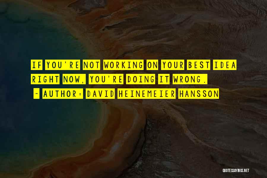 Not Doing Your Best Quotes By David Heinemeier Hansson