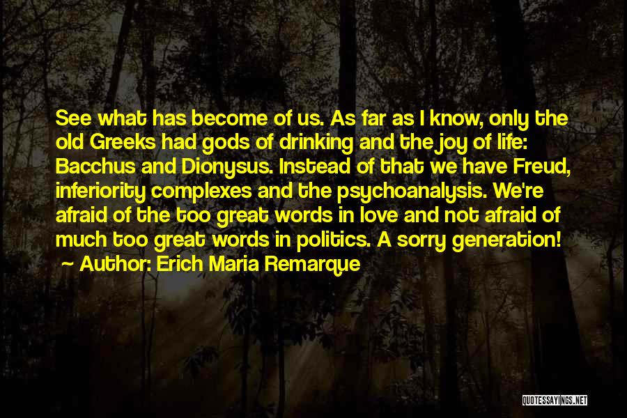 Not Drinking Too Much Quotes By Erich Maria Remarque