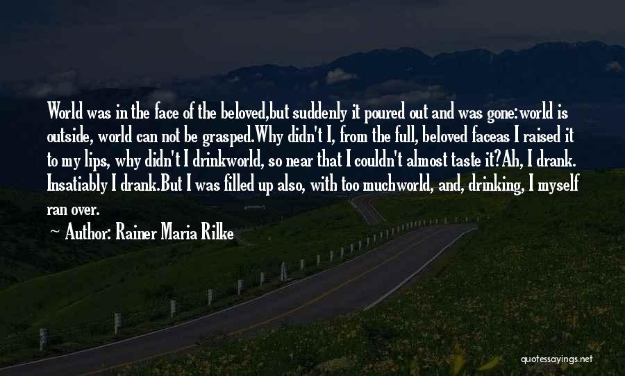 Not Drinking Too Much Quotes By Rainer Maria Rilke