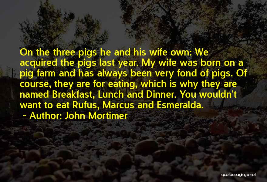 Not Eating Breakfast Quotes By John Mortimer