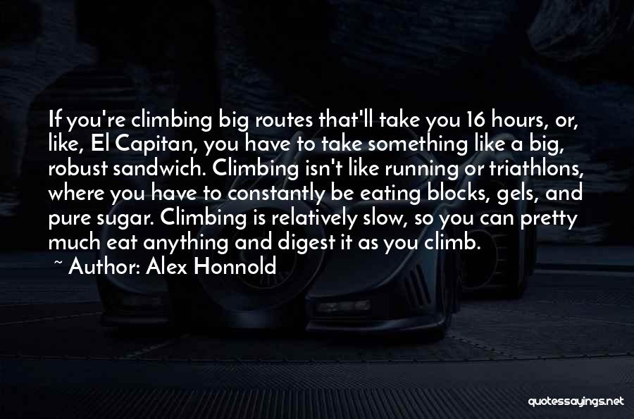 Not Eating Sugar Quotes By Alex Honnold