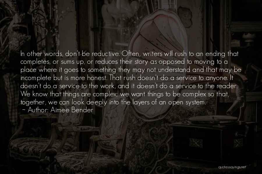 Not Ending Up Together Quotes By Aimee Bender