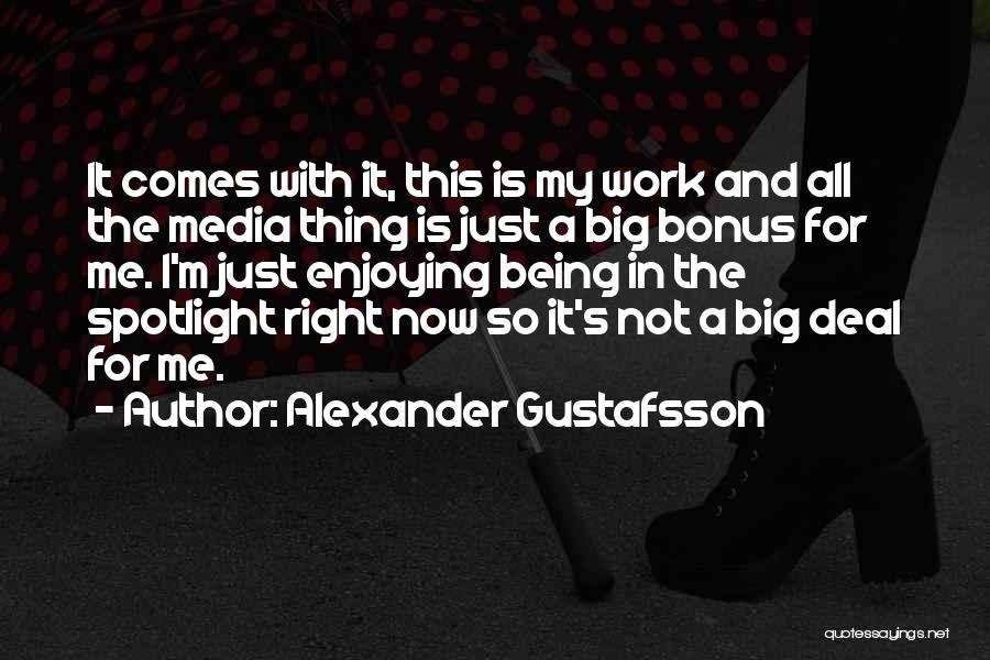 Not Enjoying Work Quotes By Alexander Gustafsson