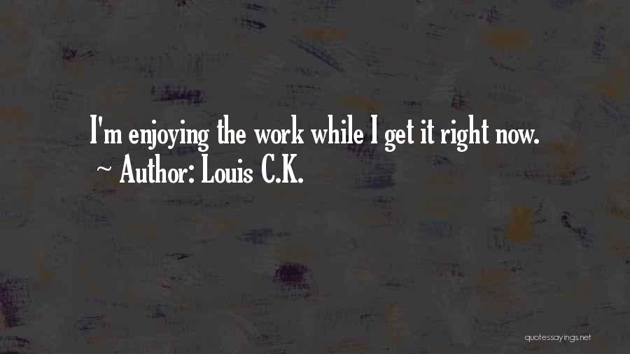 Not Enjoying Work Quotes By Louis C.K.