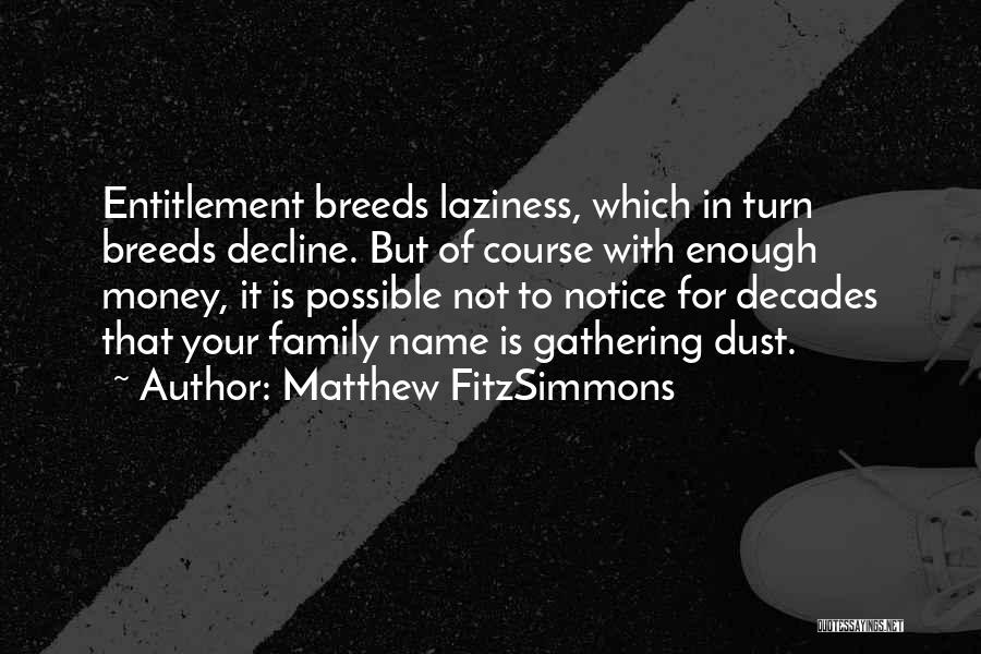 Not Enough Money Quotes By Matthew FitzSimmons