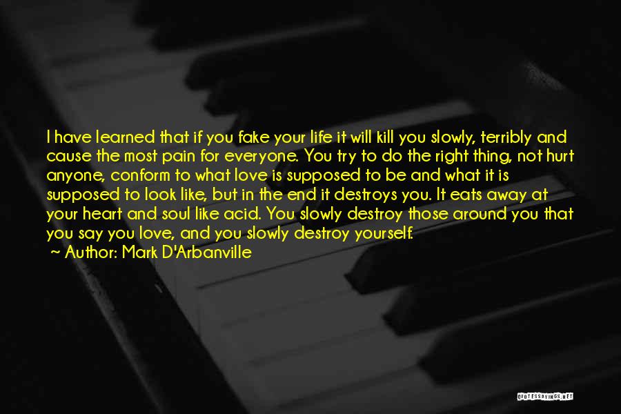 Not Everyone Will Love You Quotes By Mark D'Arbanville
