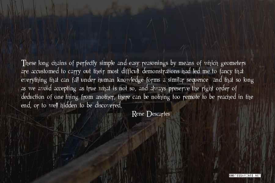 Not Everything Is Easy Quotes By Rene Descartes