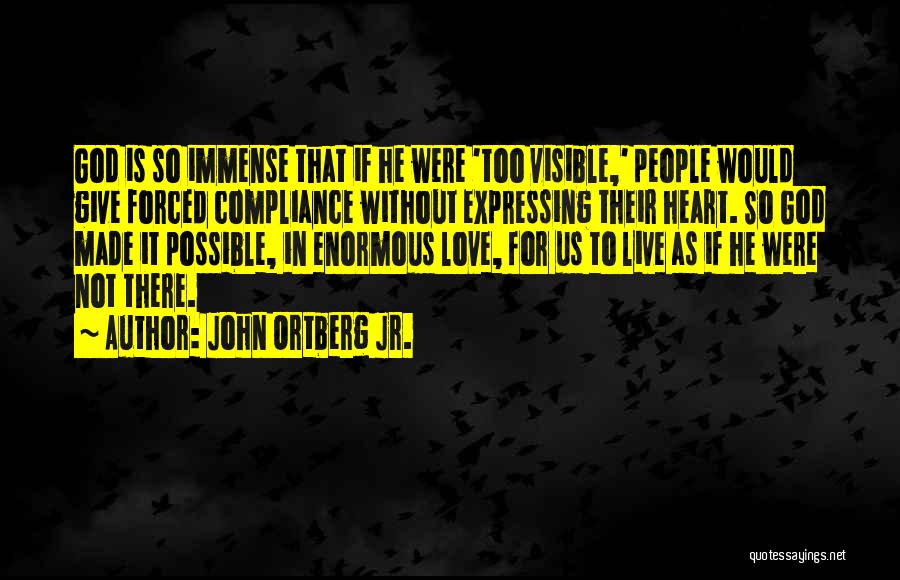 Not Expressing Love Quotes By John Ortberg Jr.