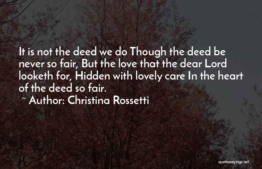 Not Fair In Love Quotes By Christina Rossetti