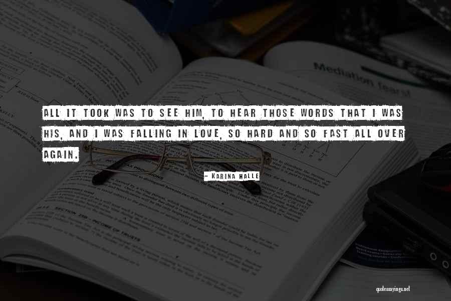 Not Falling In Love Too Fast Quotes By Karina Halle