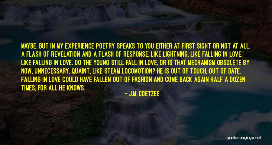 Not Falling Out Of Love Quotes By J.M. Coetzee Not Falling Out Of Love Quotes By J.M. Coetzee