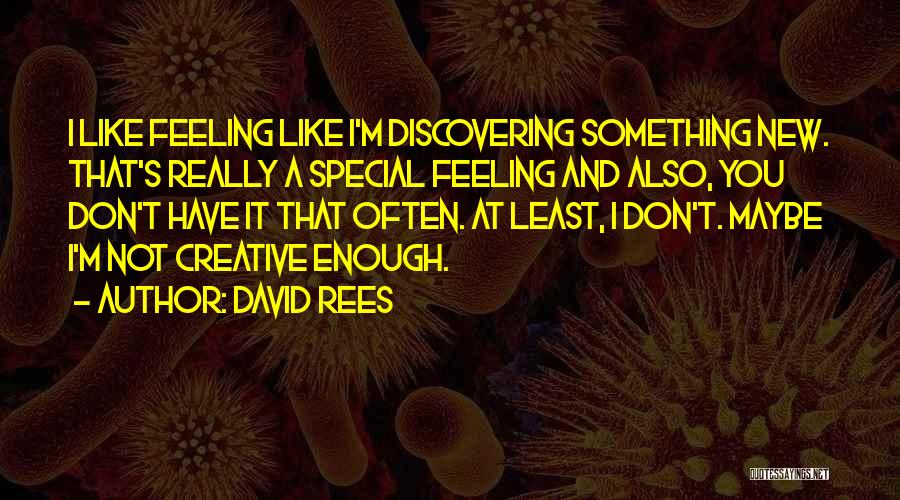 Not Feeling Special Quotes By David Rees