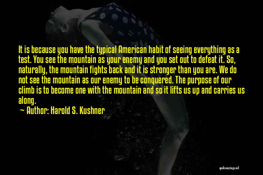 Not Fighting Back Quotes By Harold S. Kushner