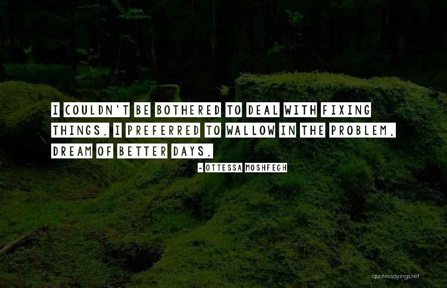 Not Fixing A Problem Quotes By Ottessa Moshfegh Not Fixing A Problem Quotes By Ottessa Moshfegh