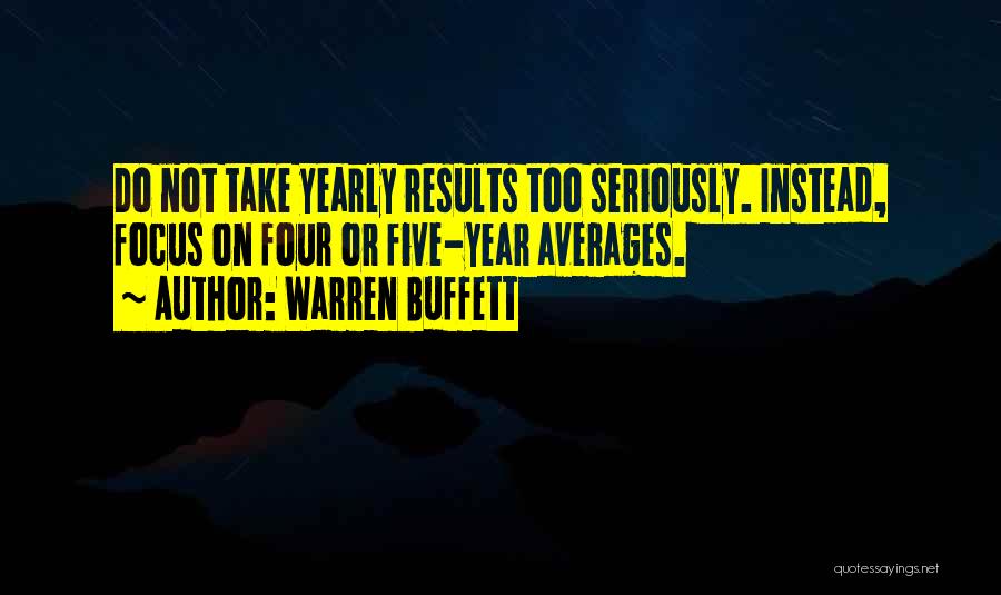 Not Focus Quotes By Warren Buffett