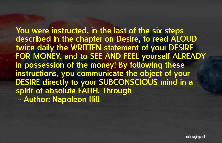 Not Following Instructions Quotes By Napoleon Hill