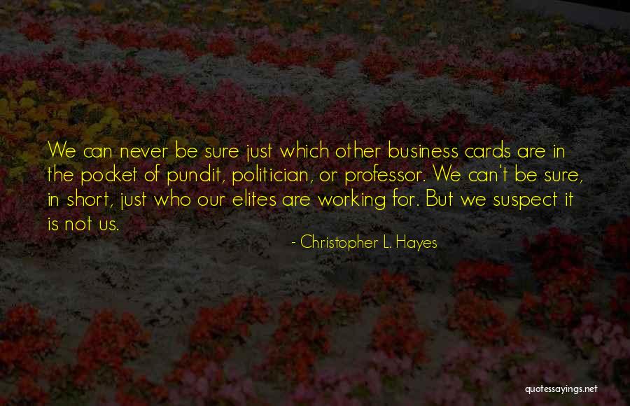 Not For Sure Quotes By Christopher L. Hayes Not For Sure Quotes By Christopher L. Hayes