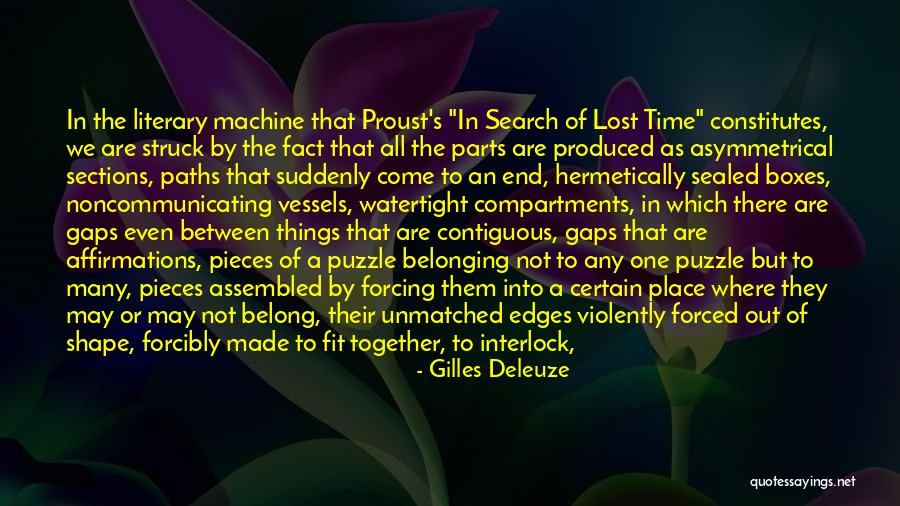 Not Forcing Things Quotes By Gilles Deleuze